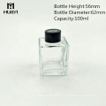 wholesale screw cap and square empty home aroma fragrance reed diffuser glass bottle 100ml
